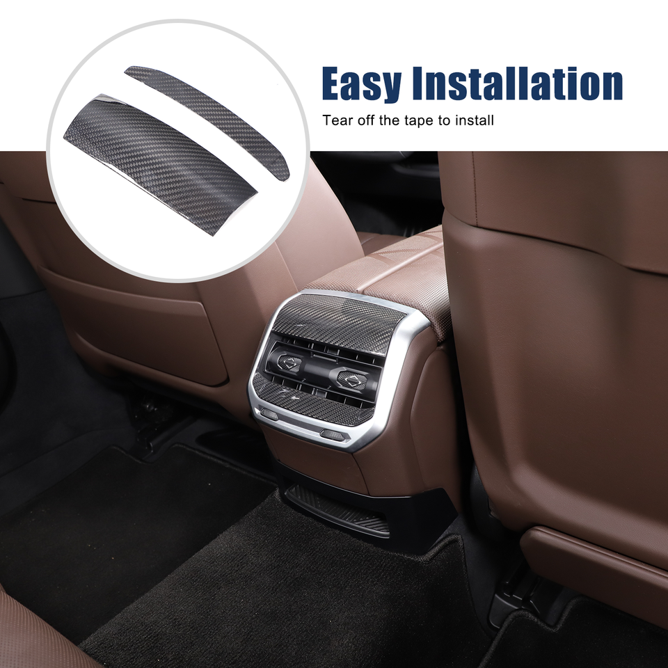 Real Carbon Fiber Rear Air Vent Outlet Cover Trim For BMW 7 Series G70