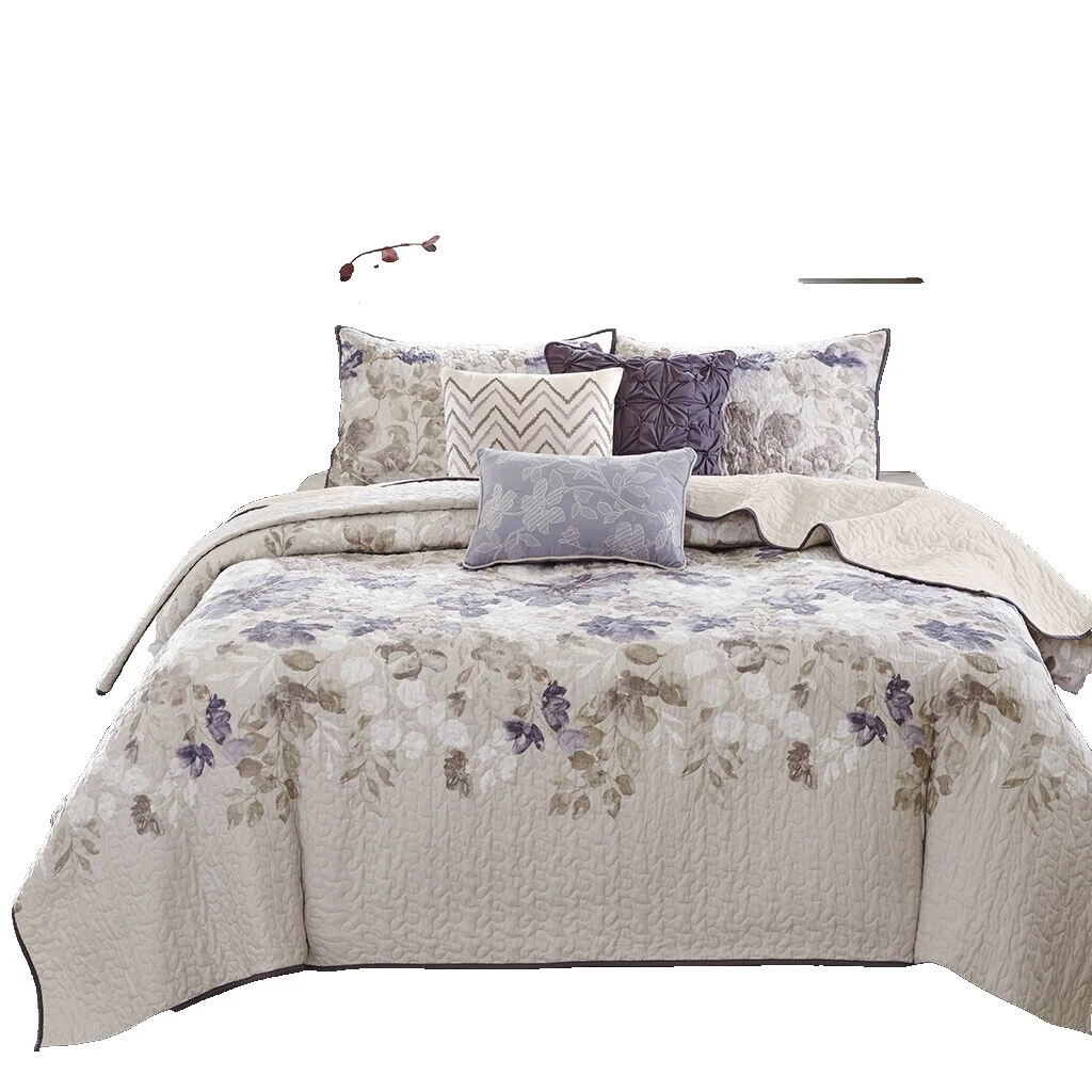 Edredones contemporáneo Floral Blanco, colchas y cobertores para cunas