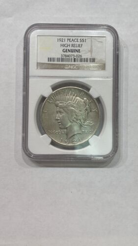 1921 PEACE $1 HIGH RELIEF NGC Certified - Photo 1/2