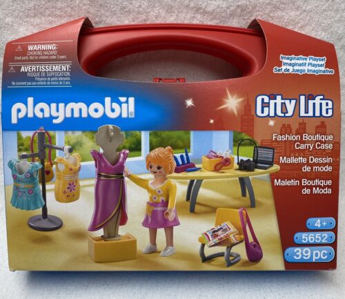 Playmobil 5652 City Life Fashion Boutique Carry Case Table Laptop Mannequin NEW - Picture 1 of 2