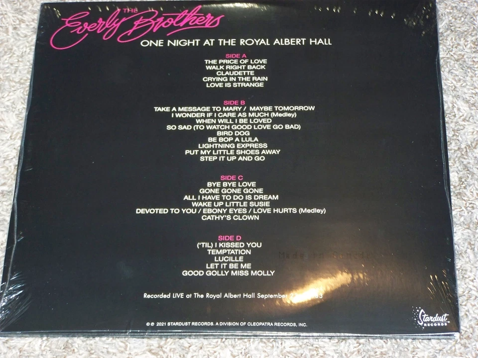 THE EVERLY BROTHERS "ONE NIGHT AT THE ROYAL ALBERT HALL" U.S 2 LP SET ON BLUE VI - Image 2 of 2