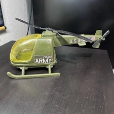 Gay Toys Vintage 1970s US Army Helicopter Green # 785 USA 15" Military Chopper