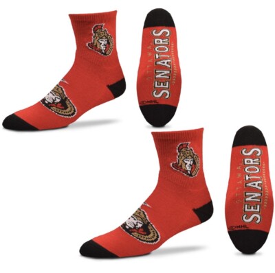 Ottawa Senators NHL Women s Socks 2-Pack Quarter Length Size Medium (7/8)