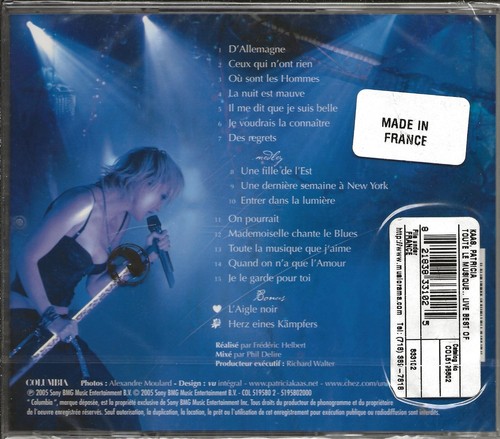 PATRICIA KAAS - Toute La Musique (Sony BMG Music #COL 519580 2 - France, 2005) - Picture 2 of 2