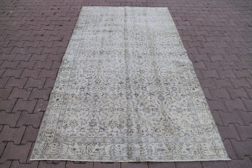 Oriental Turkish Cream Carpet Anatolian Boho Home Decor Bedroom Rug 5x9ft