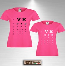 T-Shirt Oculista Frase Divertente Vedi di andare a fanculo Maglietta Donna Fuxia