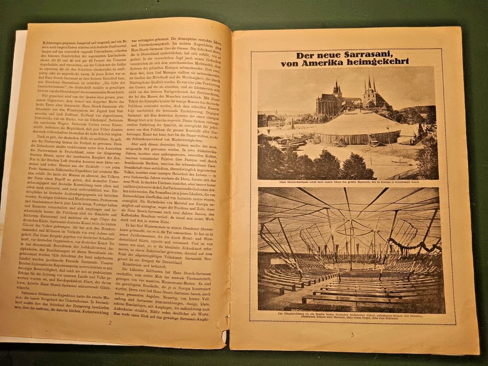 1930c Werbeheft Nr. 3 MIT SARRASANI IN SÜDAMERIKA circus cirque circo INDIANER - Bild 3 von 4