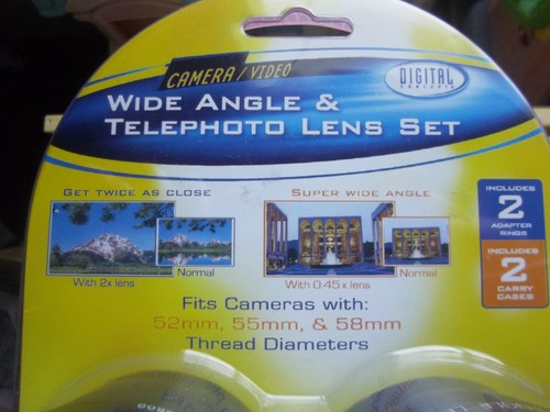Digital Concepts Wide Angle & Telephoto Lens set fits most camera brands New - Picture 5 of 7
