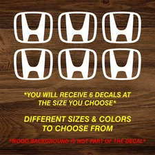 x6 HONDA Logo Vinyl Decal Wheel Car Window Sticker
