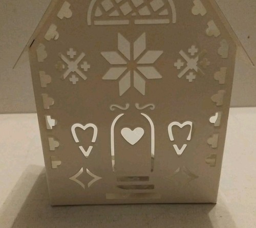 Casa Tealight Avon Navidad Metal Blanco con Tealight Nueva en Caja - Imagen 7 de 14