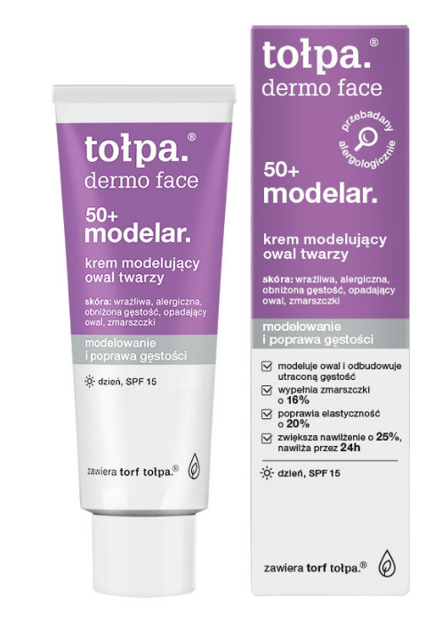 Tolpa Dermo Face, Modelar 50+, face oval modeling cream, day 40 ml Tołpa