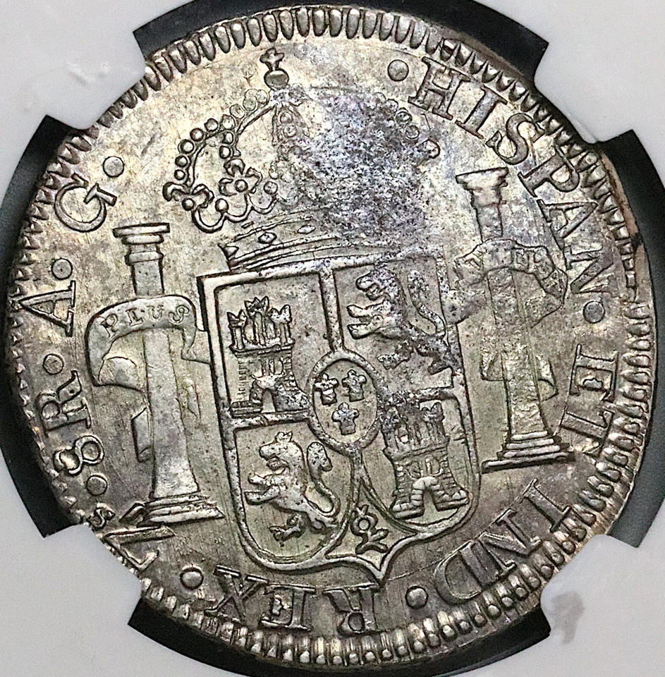 1817-Zs NGC AU 55 Mexico 8 Reales War Independence Zacatecas Mint Coin 23110603C - Image 3 of 4