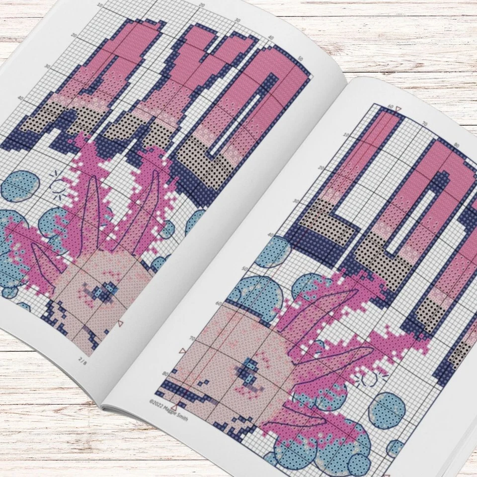 Inspirational Cross Stitch Pattern Book | 11 Motivational Counted Color Charts - Image 4 of 4