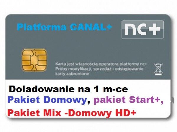 TNK NNK N HD Start+ NC+ MIX  Express Telewizja na karte Doładowanie Aufladung