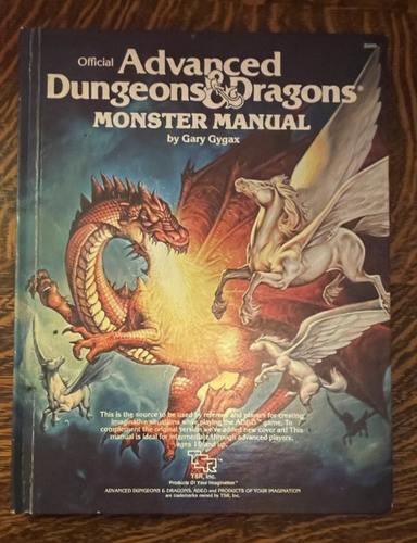 BOOK~ ADVANCED DUNGEONS & DRAGONS~ 1986~ Monster Manual-GYGAX~ HARD COVERBB