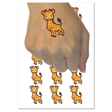 Lovable Giraffe African Zoo Animal Temporary Tattoo Water Resistant Body Art Set