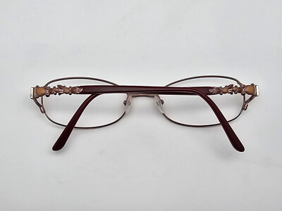Bulova Manila Light Brown Maroon Eyeglasses Frame w/ Case 53  display picture 1