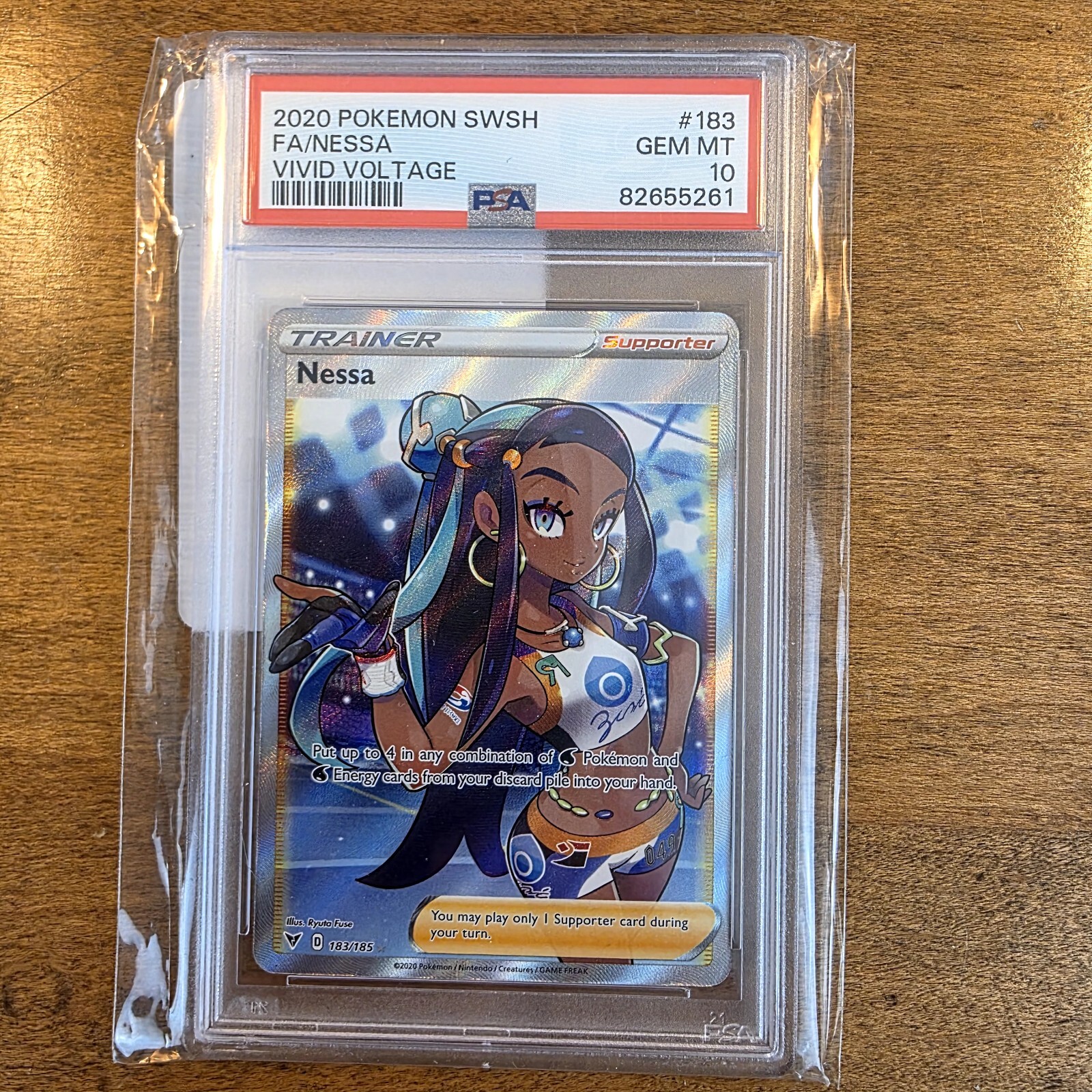 Pokémon TCG Nessa Full Art #183 Vivid Voltage - PSA 10