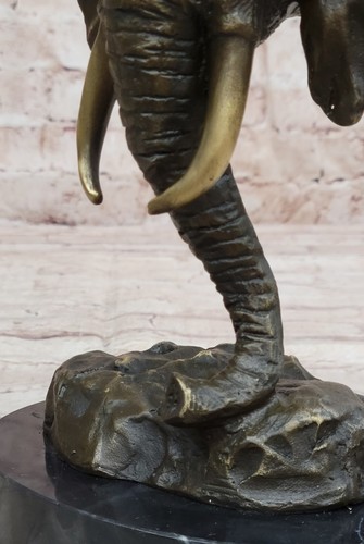 Original Milo Grande Elefante Busto Bronce Escultura Estatua Estatuilla Figura Deco - Imagen 9 de 10