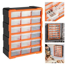 18 Multi Drawer Parts Storage Cabinet Unit Organiser Workshop Garage Tool Box UK