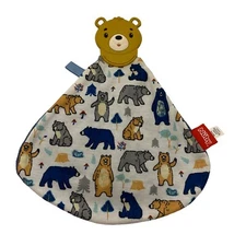 NUBY  TEETHING BLANKIE BPA FREE SOFT CUDDLY TEXTURED SILICONE BEAR SOOTHES