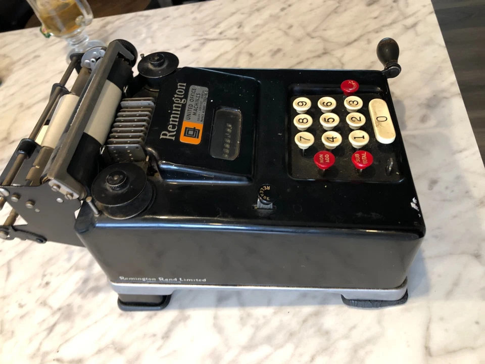 Vintage Remington Rand Hand Cranking Adding Machine - NOT WORKING - Image 2 of 4