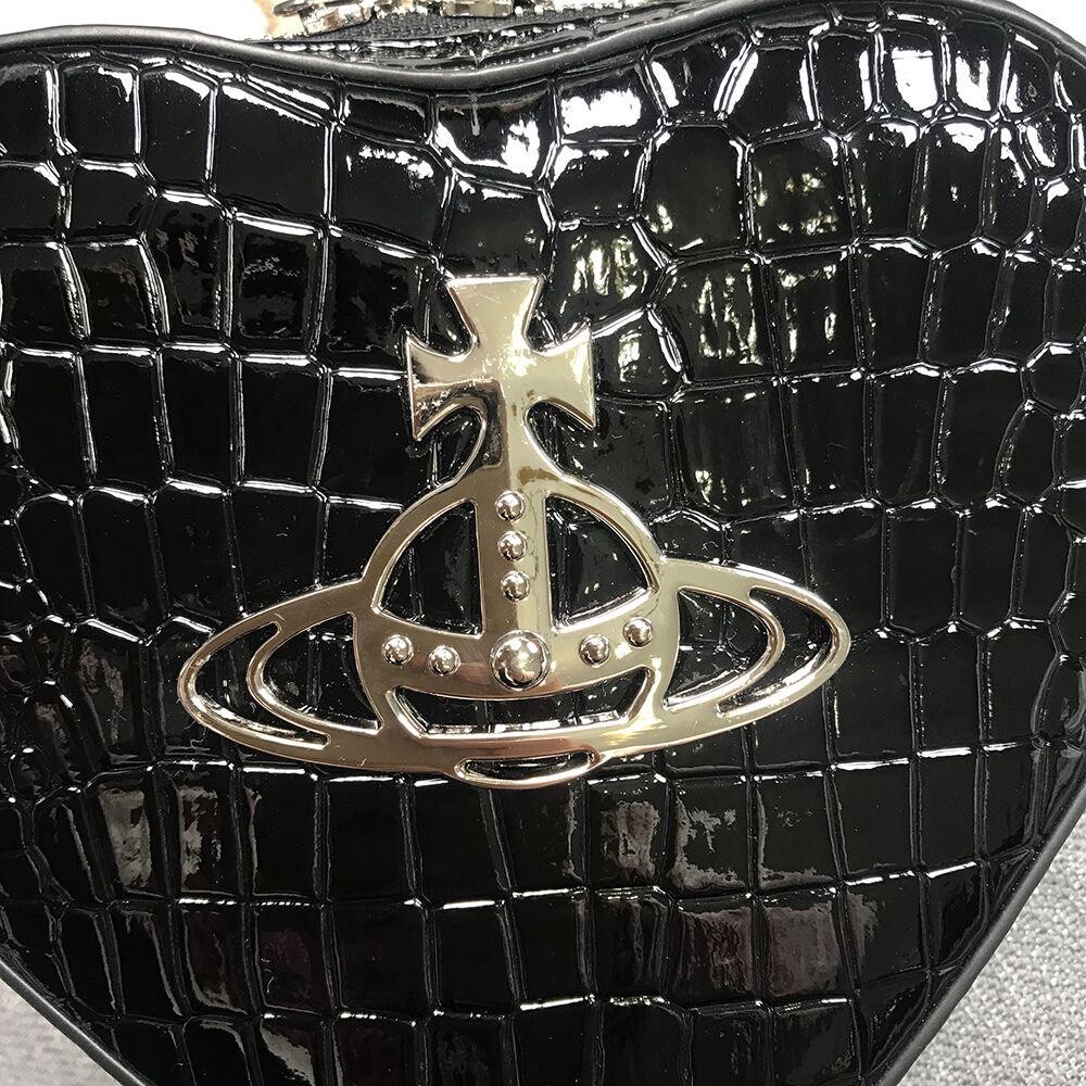 Vivienne Westwood Heart 2Way Shoulder Bag Orb Motif Black