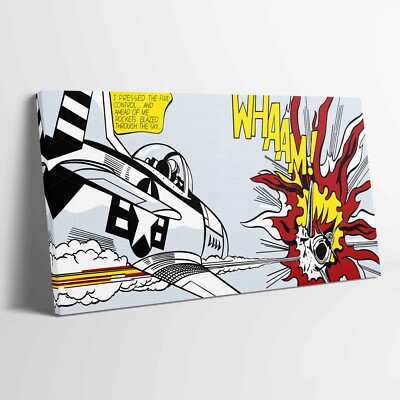 Roy Whaam! Pop Art Spannbild Leinwandbild Wanddeko Kunst