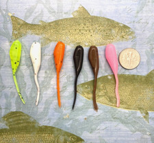 60 Jigs-6 packs-2" Stinger Tail Baits Fishing-Crappie Ice Soft Plastic Panfish