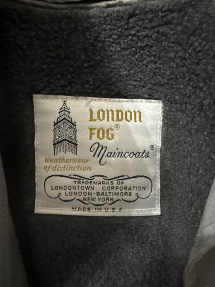 Gabardina vintage London Fog para mujer.  Gris. Forro con cremallera 6P EE. UU. Foto 2 de 4