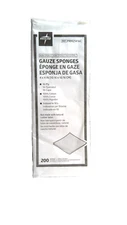 Medline  Non-Sterile 16-Ply Gauze Sponges, 4" X 4", Pack of 200
