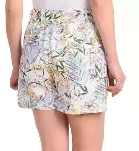 Corbata corta Dalia para dama mezcla de lino delantera, color blanco roto combo, talla L Foto 4 de 4