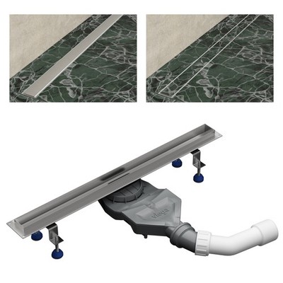 Aquabad  Slim Pro Edelstahl Duschrinne Duschablauf Bodenablauf Schmal Flach Bad