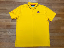 Nike Indiana Fever Polo Shirt Mens Sz L Yellow WNBA Caitlin Clark Dri Fit Golf