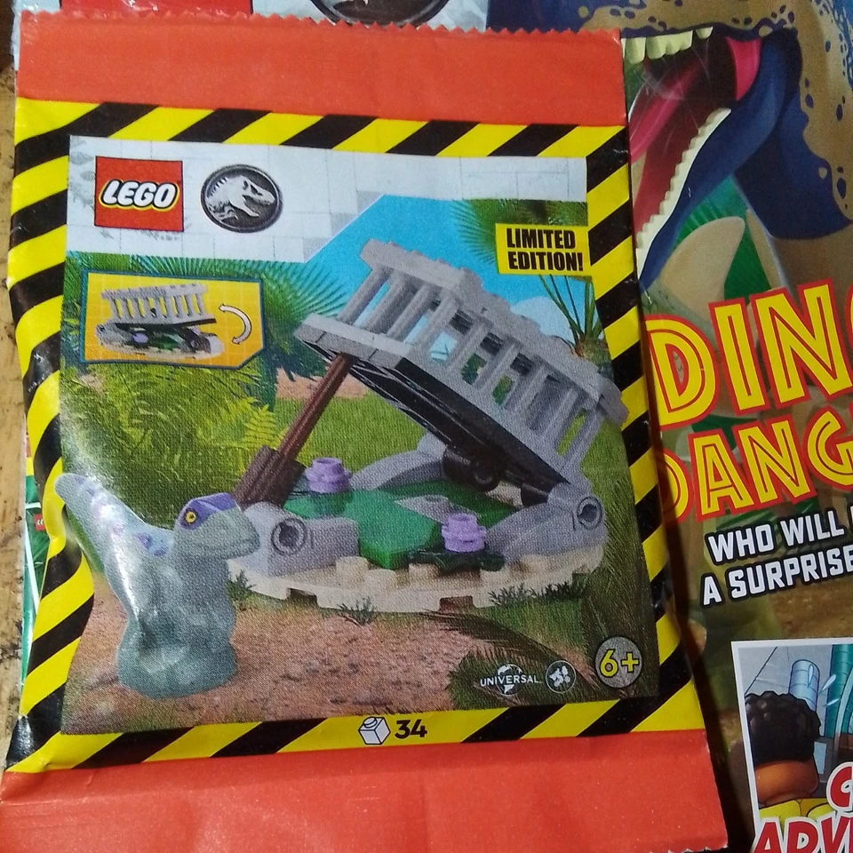 LEGO JURASSIC WORLD MAGAZINE ISSUE NO.21 - BABY RAPTOR & TRAP - BRAND NEW 2025! - Image 4 of 4