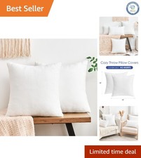 Versatile 18x18 Inch Soft Velvet Pillow Covers - 2 Pack for Stylish Home Decor