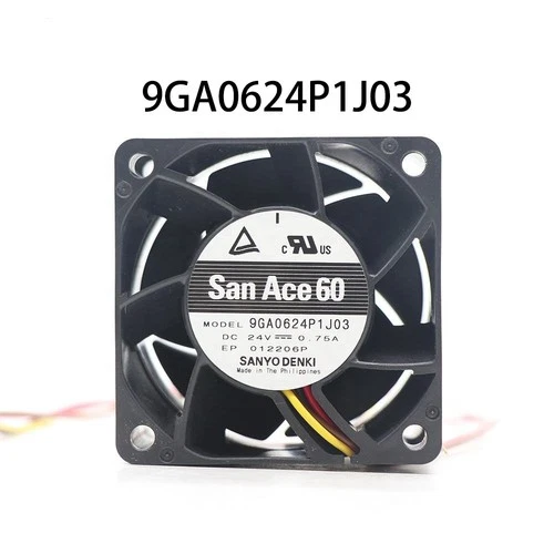 9GA0624P1J03 SANYO Denki SanAce DC 24V 0.75A 60*60*38MM 4-wire PWM Cooling Fan