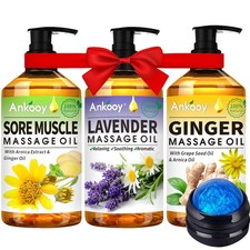 3 Pack Massage Oil for Massage Therapy,Sore Muscle Arnica Oil for Men Women