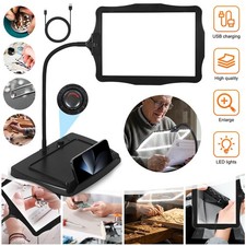10X Magnifying Glass with LED Light Magnifier Crafts Dimmable Reading Desk Lamp