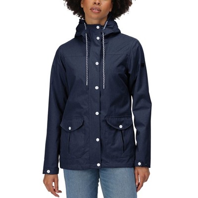 Regatta Womens Bayarma Hooded Waterproof Jacket Coat - Navy - S/6