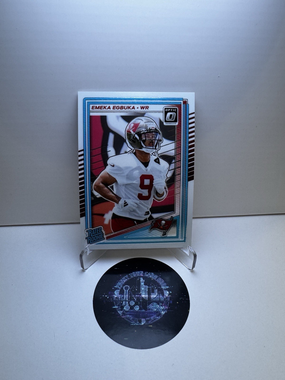 2025 Panini Donruss - Rated Rookie Emeka Egbuka #265 Optic Buccs
