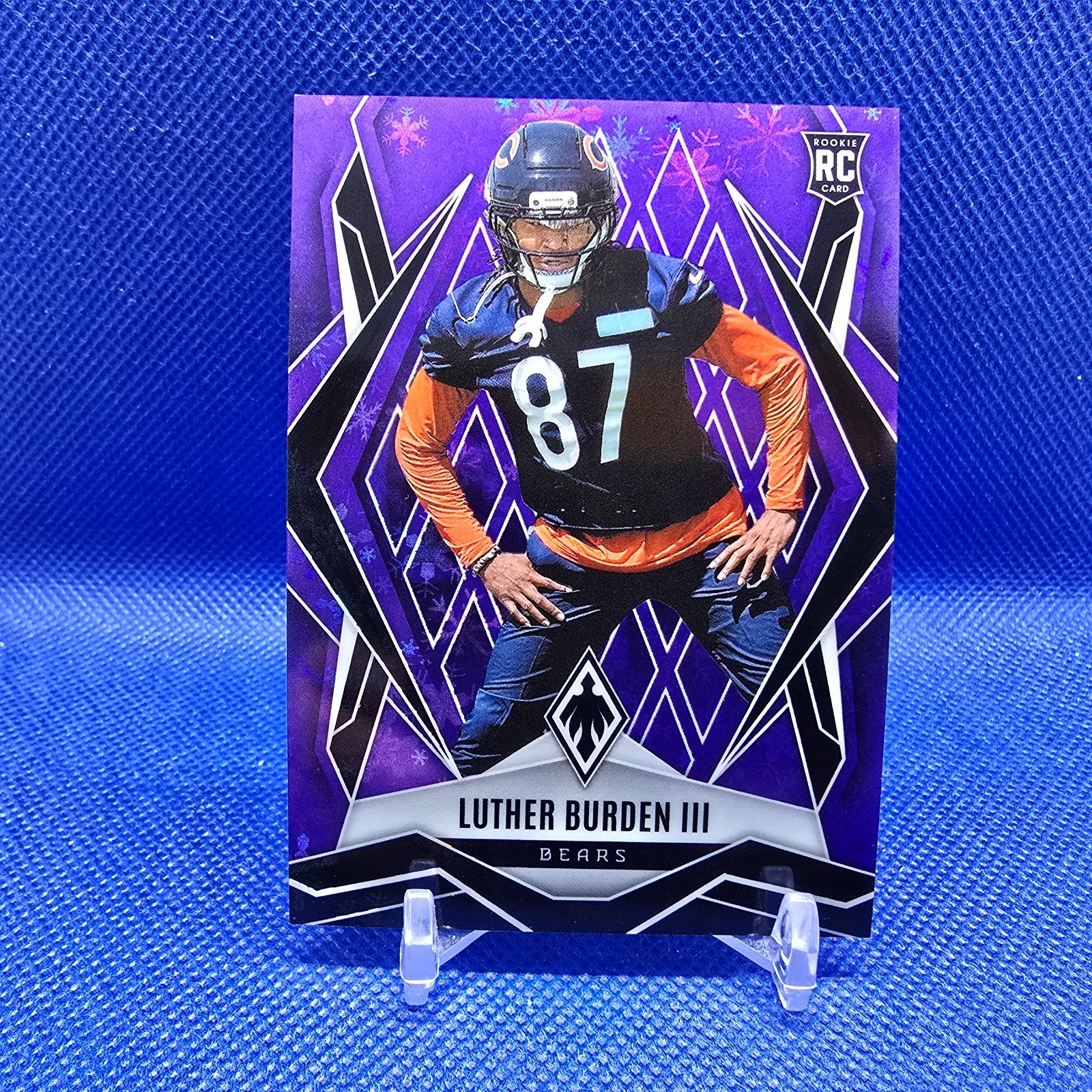 2025 Panini Phoenix Football Luther Burden III Purple Winter /249 #196 RC Bears