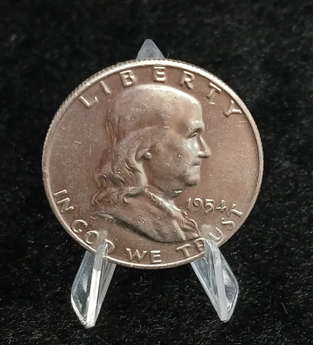 Silver 1954 D Franklin Half Dollar AU/BU Coin   TP 10197