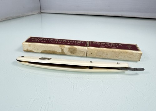 Rudolf Schmidt White 192 Bambola 5/8 Rasiermesser Solingen Germany mit orig Box - Bild 4 von 19
