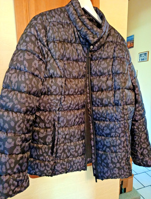 TCHIBO  TCM Stepp Jacke   Gr. 46 leo Print schwarz
