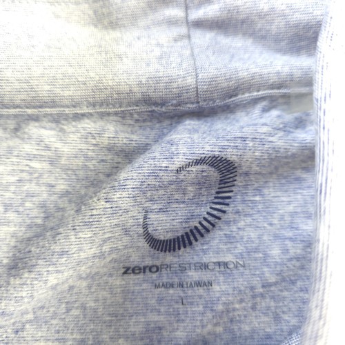 Zero Restriction Mock Neck Shirt Large Gray Solid Long Sleeve Pockets Golf - Picture 4 of 9