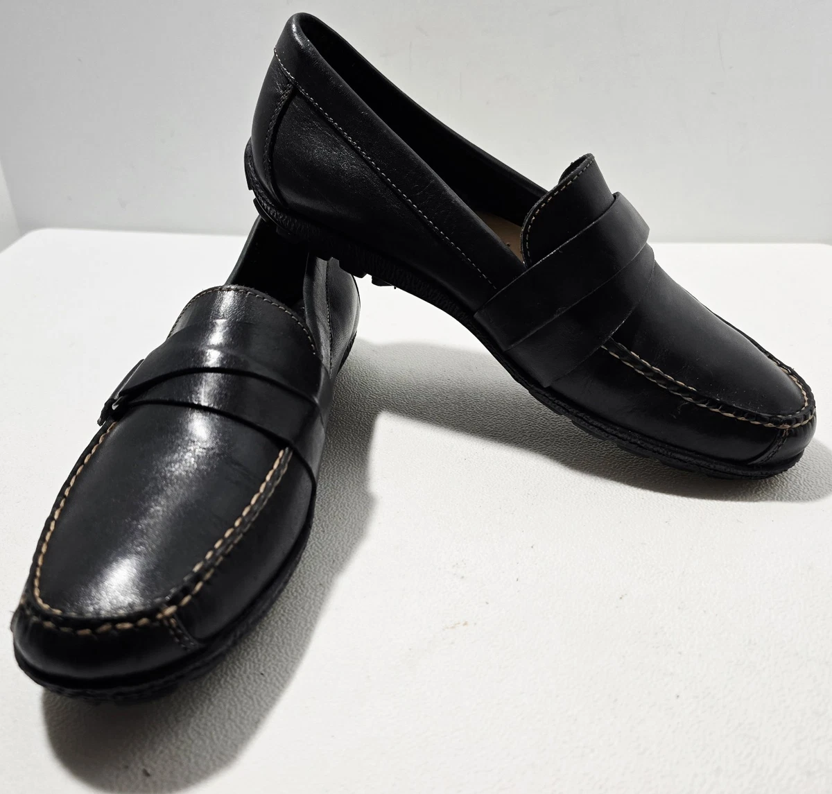 Bass Slip On Loafer Driving Shoes Mocs Loafers Black Size 7 EUC G.H. BASS 0105-1957 MONTE DRIVER GENUINE | Mercari main image 4