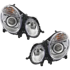 Halogen Headlight Set For 2007-2009 Mercedes Benz E-Class Left and Right Side