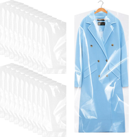 20 StüCk KleidersäCke, Transparent Kunststoff Kleidersack 60X140Cm, HäNgen Kleid