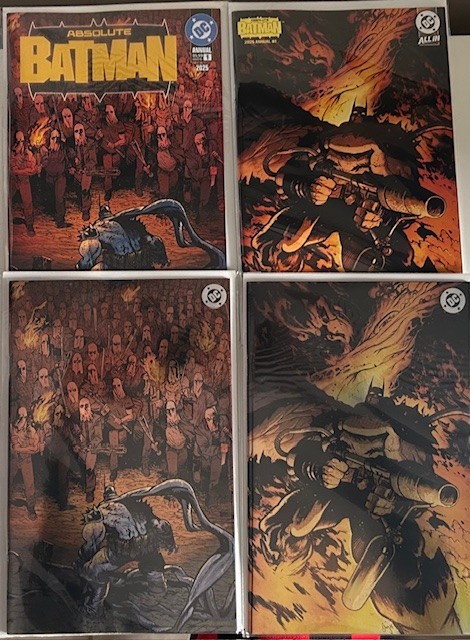 💥 LOT ALL 4 issues ABSOLUTE BATMAN ANNUAL #1 2nd print NM virgin foil ...